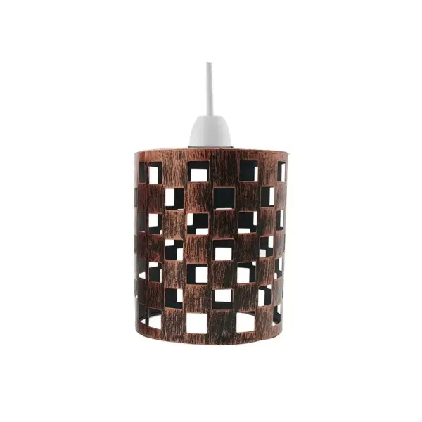 Modern Barrel Cage Square Pattern Lamp Shade ~1148 - Image 12