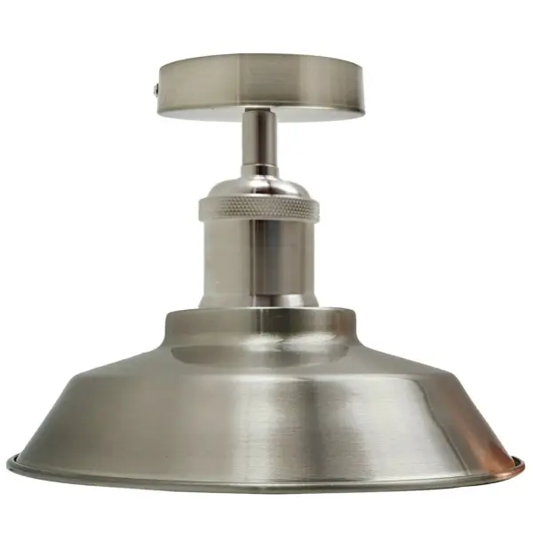 Semi Flush Light Fixtures Satin Nickel~1184 - Image 2
