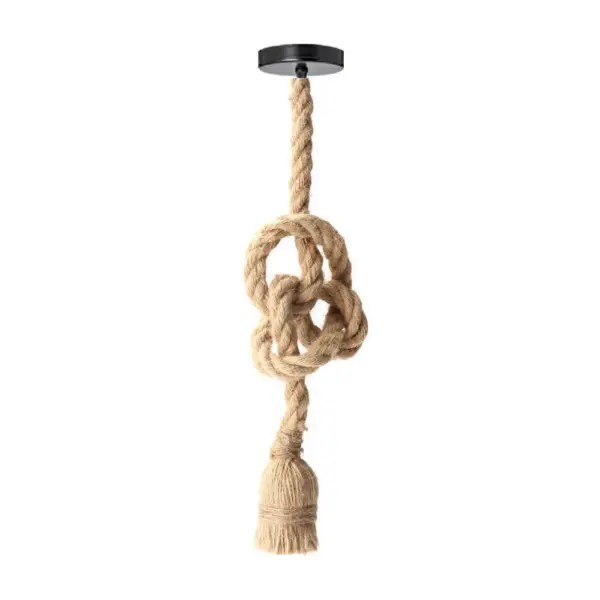 Industrial Hemp Rope Pendant lighting Edison E26 Socket Rope Lighting Farmhouse Lamp~1235 - Image 6