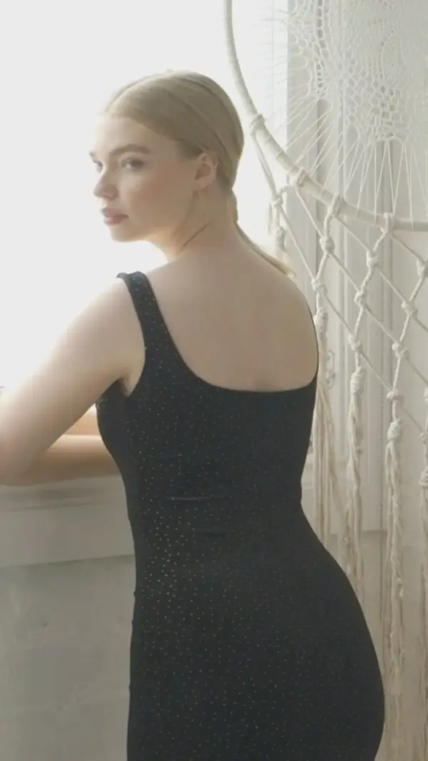 Gold Polka Dot Dress - Image 16