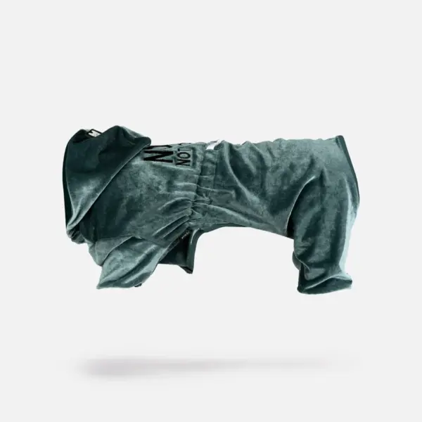 Coco Velour Dog Pajamas Ultra-Soft & Cozy PJs in Teal - Image 4