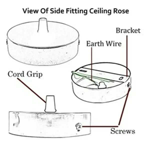 100mm Ceiling Rose Light Fitting Canopy Kit~1118 - Image 7