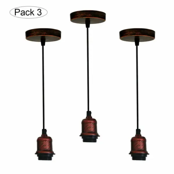 Vintage hanging Pendant light with Socket Lamp Holder~1122 - Image 3
