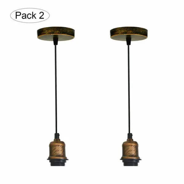 Vintage hanging Pendant light with Socket Lamp Holder~1122 - Image 9