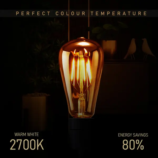 ST64 E26 LED Edison Light Bulb 4W Warm White Vintage Bulbs Dimmable ~1044 - Image 2