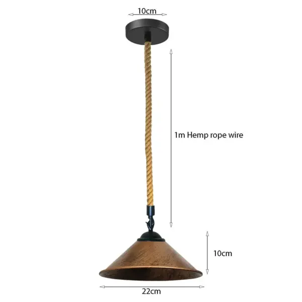 Cone Shade Hanging Rope Lamps ~1114 - Image 9