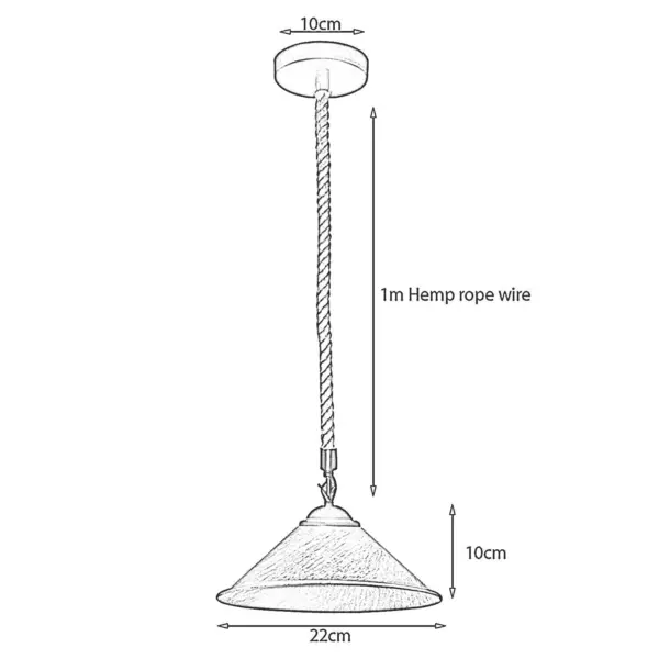 Cone Shade Hanging Rope Lamps ~1114 - Image 17