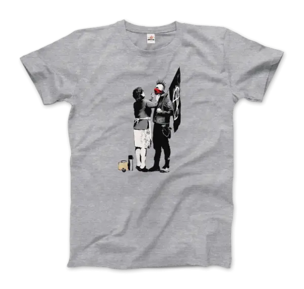Banksy Anarchist Punk And His Mother Artwork T-Shirt - Image 5