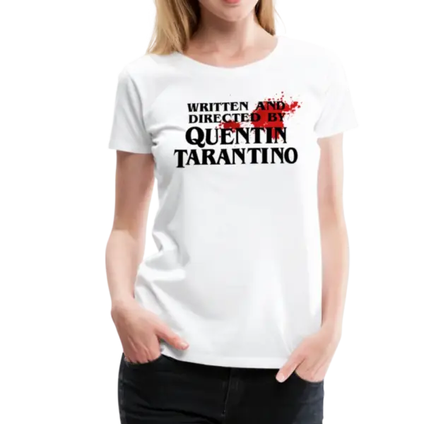 Written and Directed by Quentin Tarantino (Bloodstained) T-Shirt - Image 2
