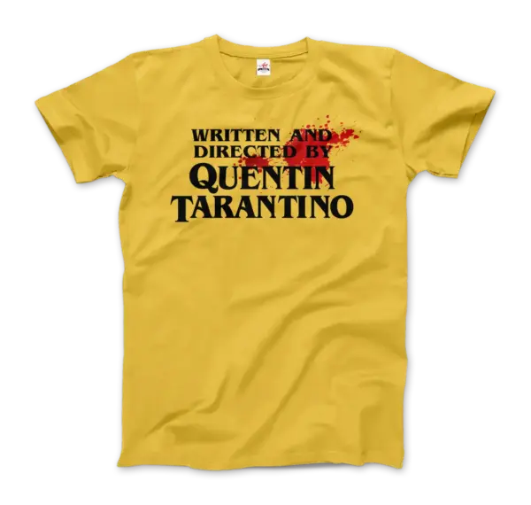 Written and Directed by Quentin Tarantino (Bloodstained) T-Shirt - Image 13
