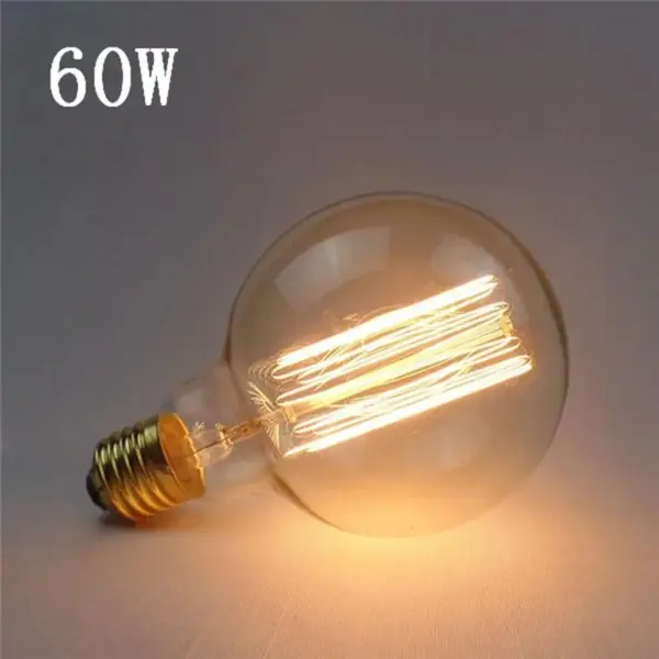 E26 G95 60W Vintage Retro Industrial Filament Dimmable Bulb~1049 - Image 5