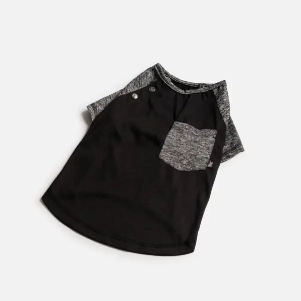 Urban Fit Dog Tee Black Athletic T-Shirt with Pocket & Raglan Sleeves - Image 3