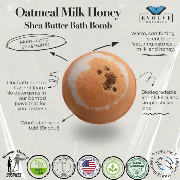Bath Bomb - Oatmeal Milk Honey - Image 2