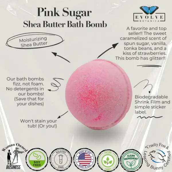 Bath Bomb - Pink Sugar - Image 2