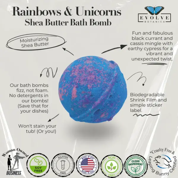 Bath Bomb - Rainbows & Unicorns - Image 2