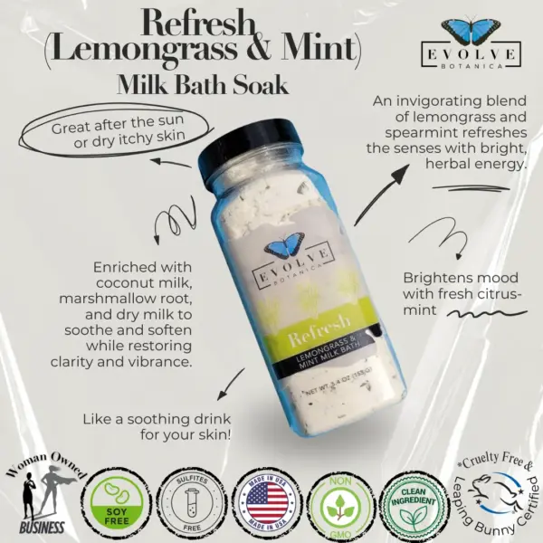 Milk Bath - Refresh (Lemongrass & Mint) - Image 2