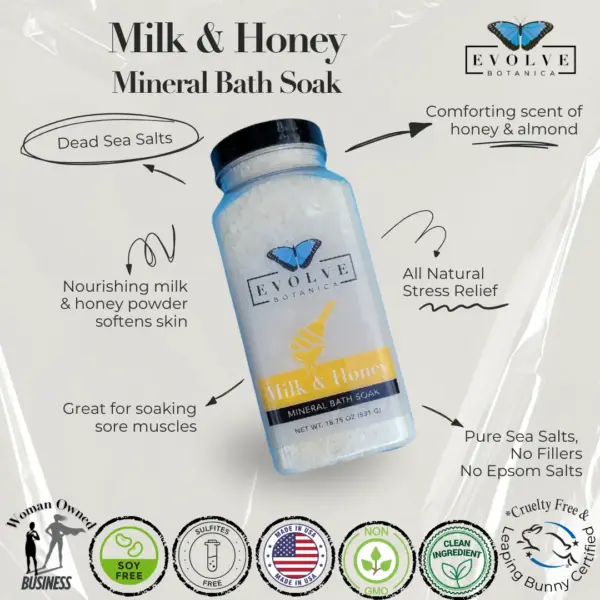 Mineral Soak - Milk & Honey (Bath Salt) - Image 2