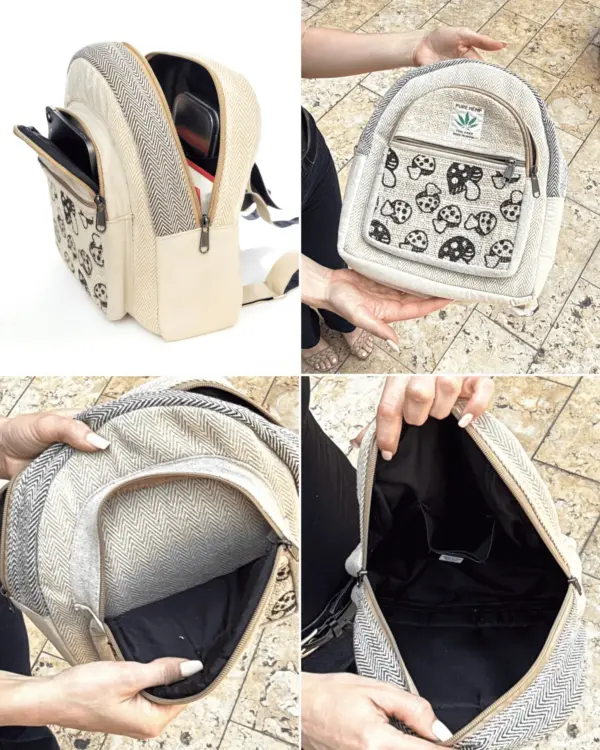 Kathmandu Collection Mini Hemp Mushroom Backpack - Image 12