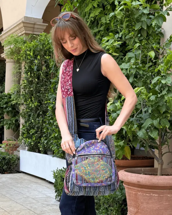 Kathmandu Collection Butterfly Design Hobo Bag - Image 6