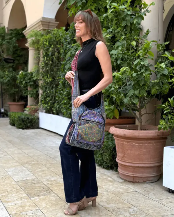 Kathmandu Collection Butterfly Design Hobo Bag - Image 8