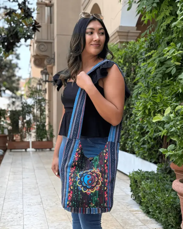 Kathmandu Collection Yin Yang Print Hobo Bag - Image 4