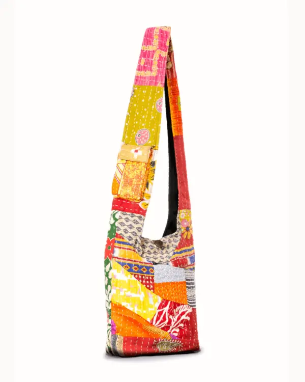Kathmandu Collection Kantha Patchwork Hobo Bag - Image 2