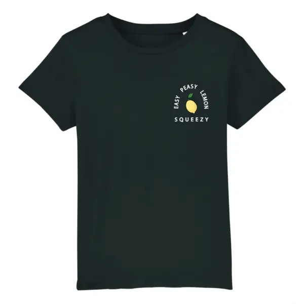 Easy Peasy Lemon Squeezy - Kid Organic Cotton Tee - Image 3
