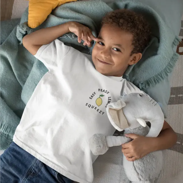 Easy Peasy Lemon Squeezy - Kid Organic Cotton Tee - Image 7