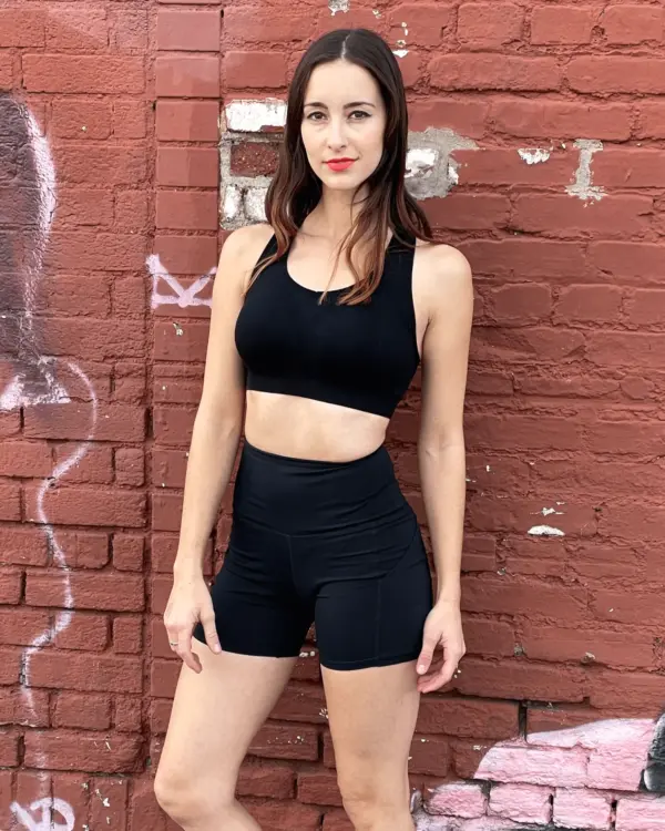 Jolie High-Waisted Athletic Shorts with Hip Pockets - Image 6