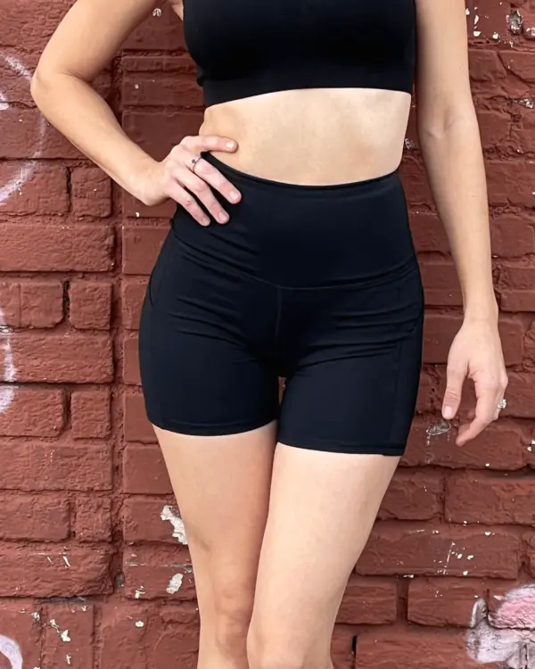 Jolie High-Waisted Athletic Shorts with Hip Pockets - Image 7