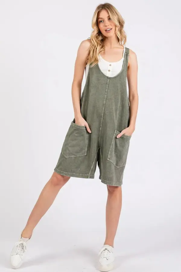 Mittoshop Low Scoop Neck Tank Washed French Terry Romper - Image 6