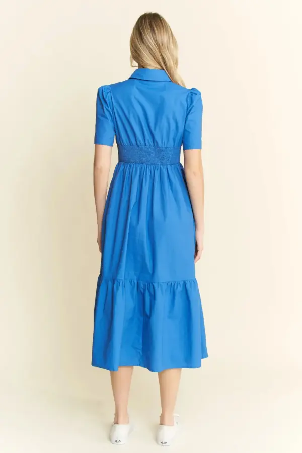 Jade By Jane Short Sleeve Button Down Midi Dress - Image 9
