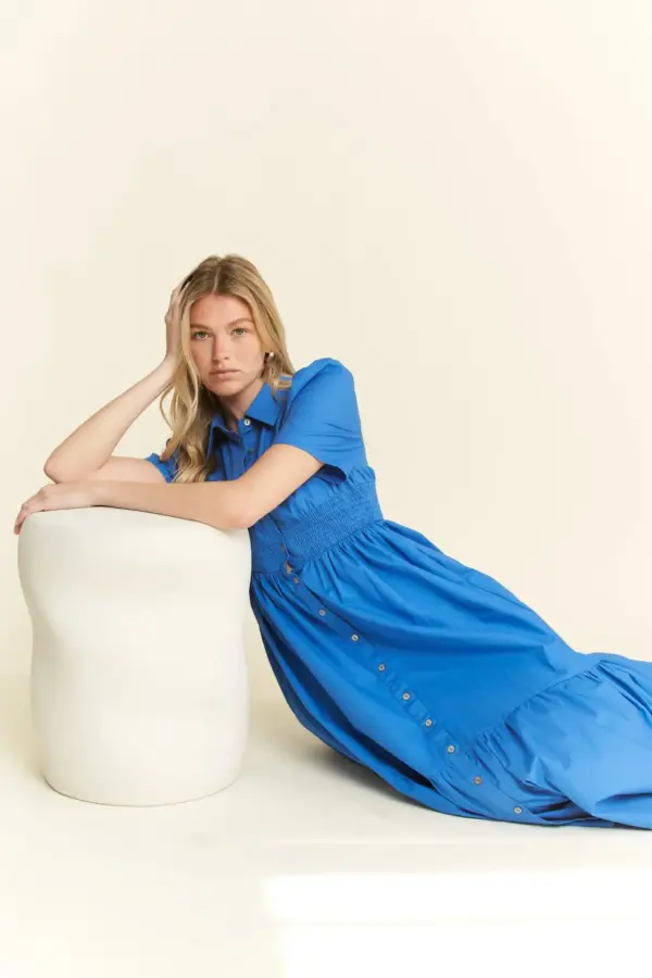 Jade By Jane Short Sleeve Button Down Midi Dress - Image 10