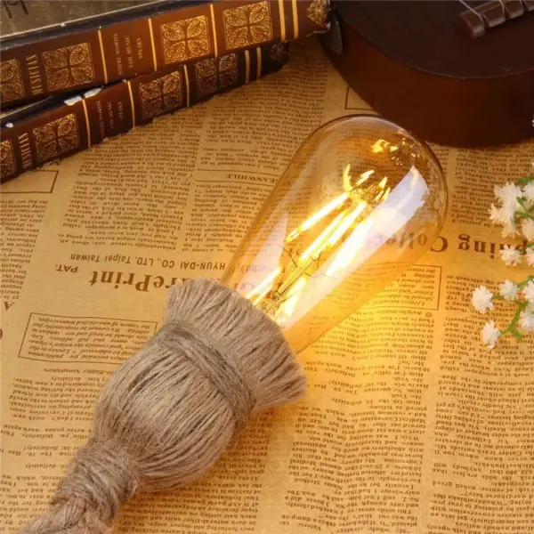 Industrial Twisted Rope Pendant Light holder~1225 - Image 7