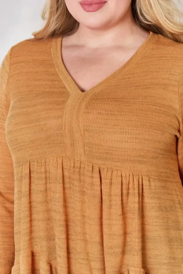 Hailey & Co Full Size V-Neck Flounce Sleeve Blouse - Image 12