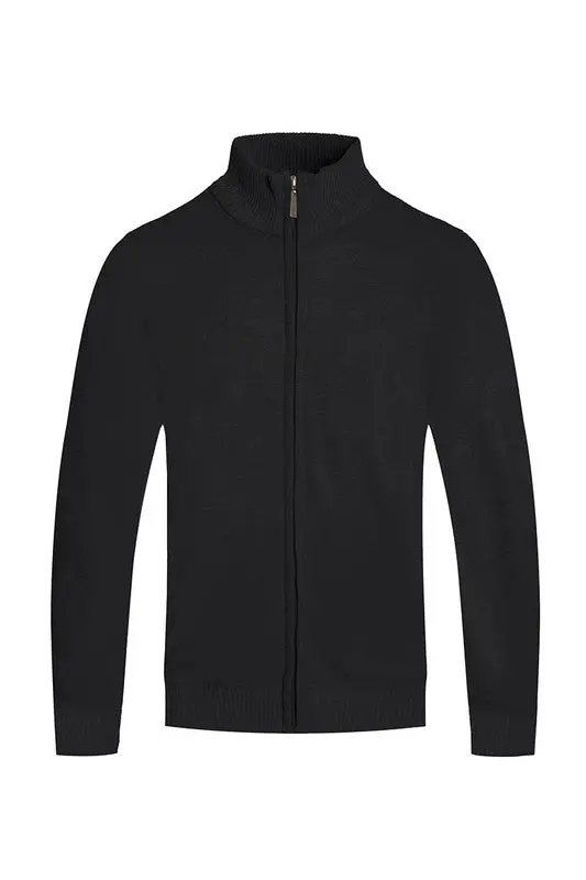 Weiv Mens Solid Full Zip Sweater - Image 4