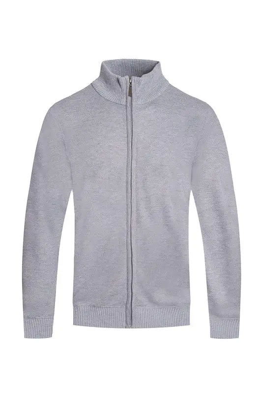 Weiv Mens Solid Full Zip Sweater - Image 6
