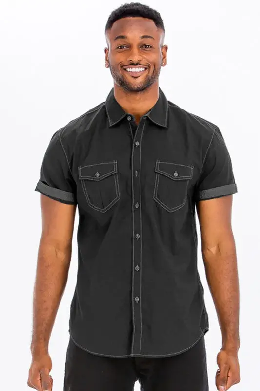 Weiv Outline Stitch Short Sleeve Shirt - Image 2