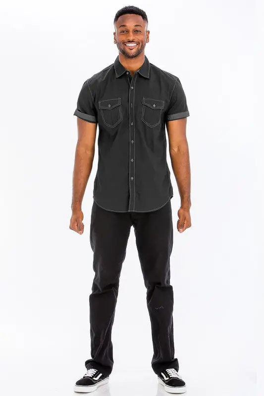 Weiv Outline Stitch Short Sleeve Shirt - Image 3