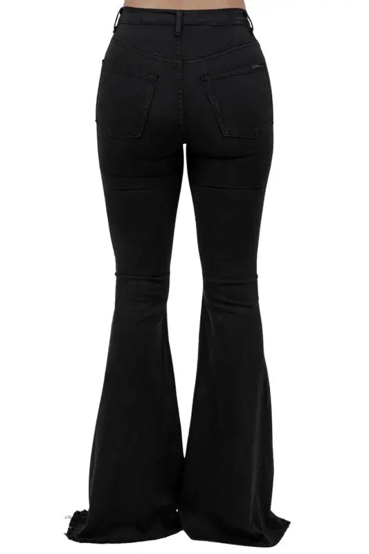 Bell Bottom Jean With Flame/Star Rhinestones - Image 2