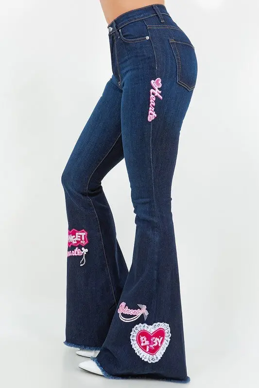 Sweet Heart Bell Bottom Jean- Inseam 32"
