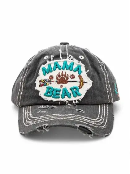 MAMA Bear Embroidered Vintage Cotton Cap