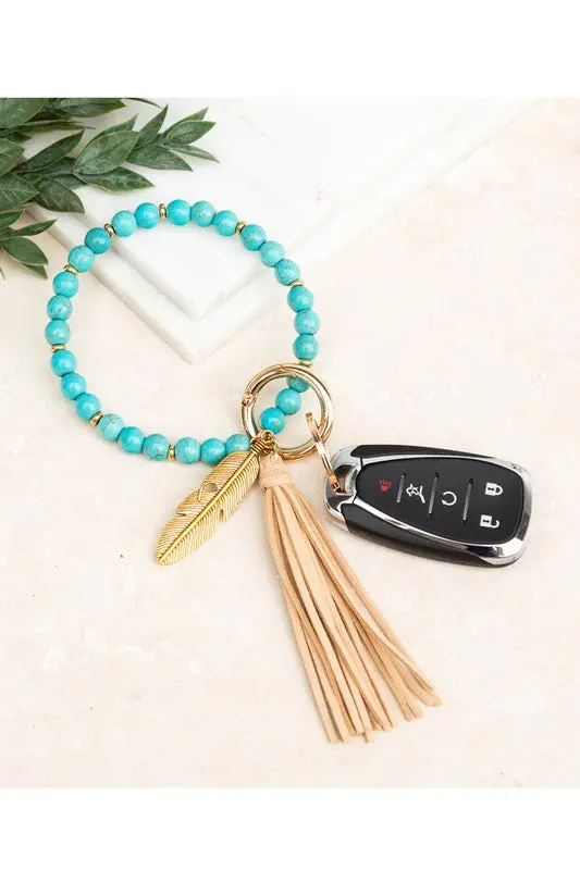 Boho Stone Key Ring Bracelet - Image 6