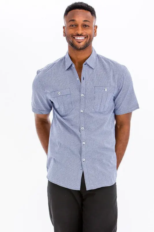 Mens Short Sleeve Button Down Shirt - Image 4