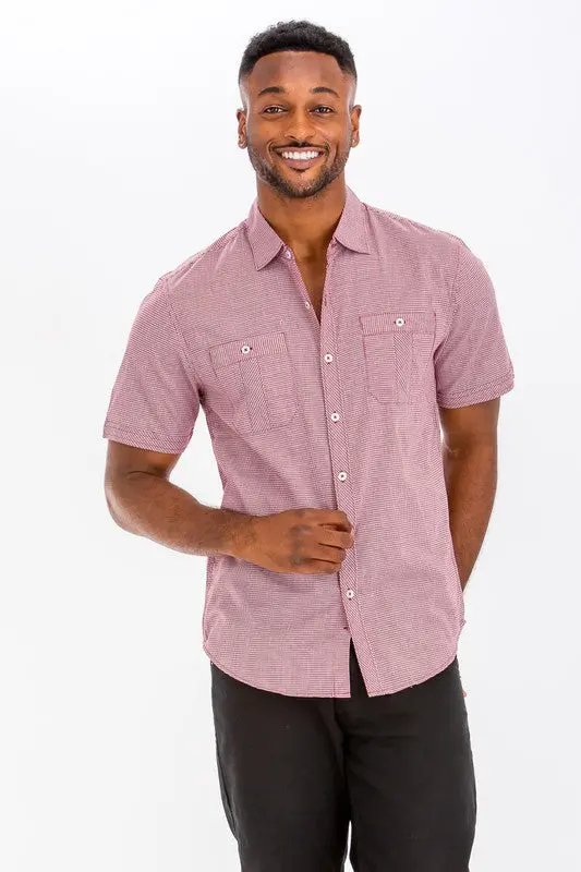 Mens Short Sleeve Button Down Shirt - Image 5