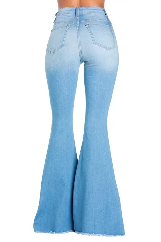Logan Bell Bottom Jean in Light Wash - Image 4