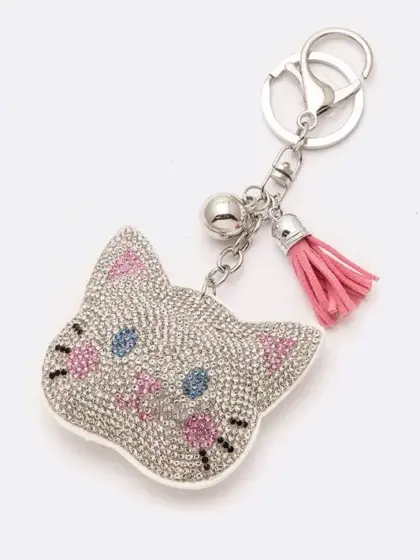 Crystal Kitty Key Chain