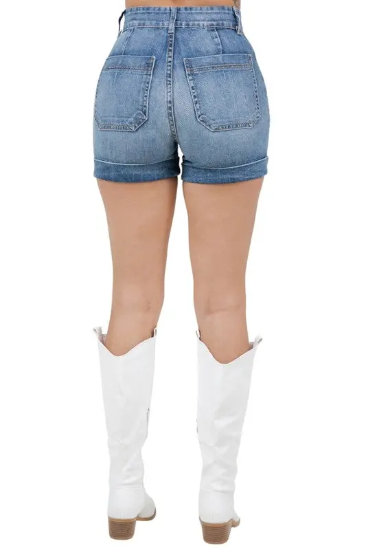 Willow Denim Short in Medium Wash - Image 5