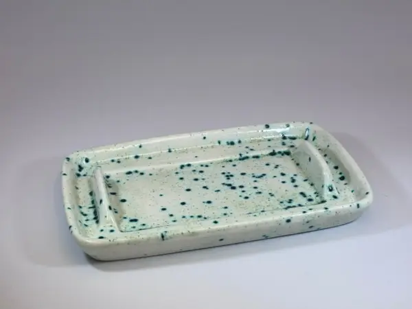 Butter Dish, Speckled Green Glaze - Image 3