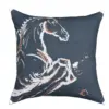 Embroidered 18"x18" Black Decorative Pillow